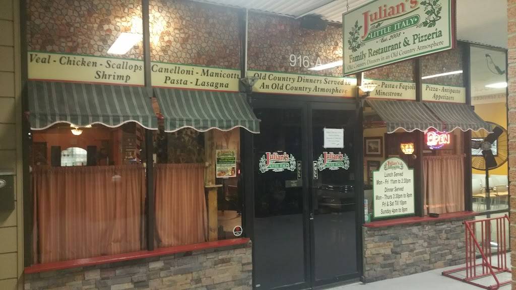 Julians Little Italy | restaurant | 916-A Patricia Ave, Dunedin, FL 34698, USA | 7277348989 OR +1 727-734-8989