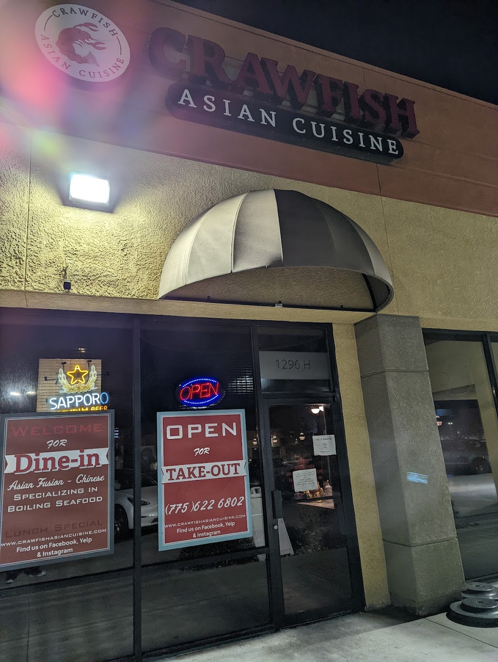 Crawfish Asian Cuisine | restaurant | 1296 E Plumb Ln, Reno, NV 89502, USA | 7756226802 OR +1 775-622-6802