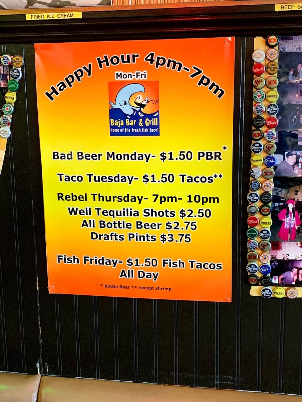 Baja Bar & Grill | restaurant | 4755 S Maryland Pkwy, Las Vegas, NV 89119, USA | 7027368830 OR +1 702-736-8830