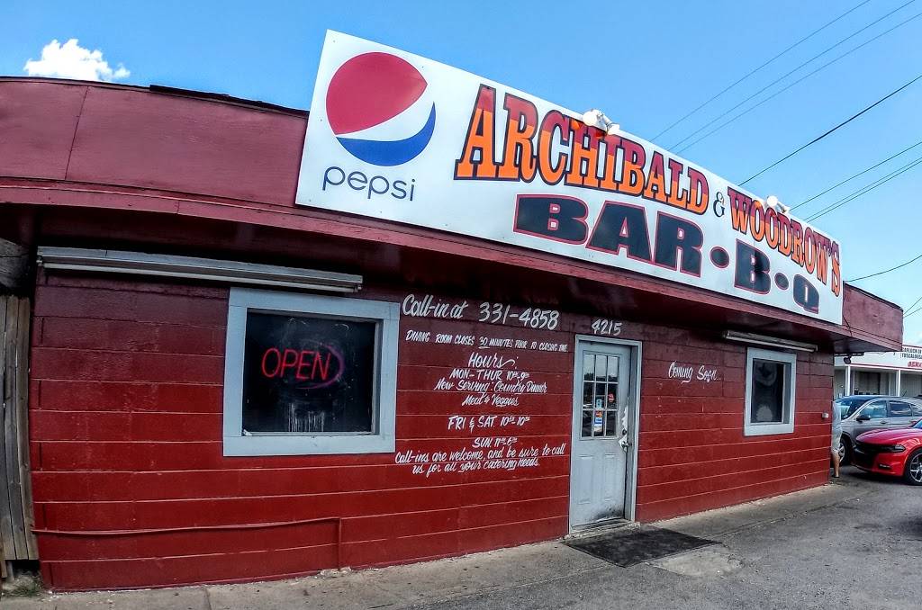 Archibald & Woodrows BBQ | restaurant | 4215 Greensboro Ave, Tuscaloosa, AL 35405, USA | 2053314858 OR +1 205-331-4858