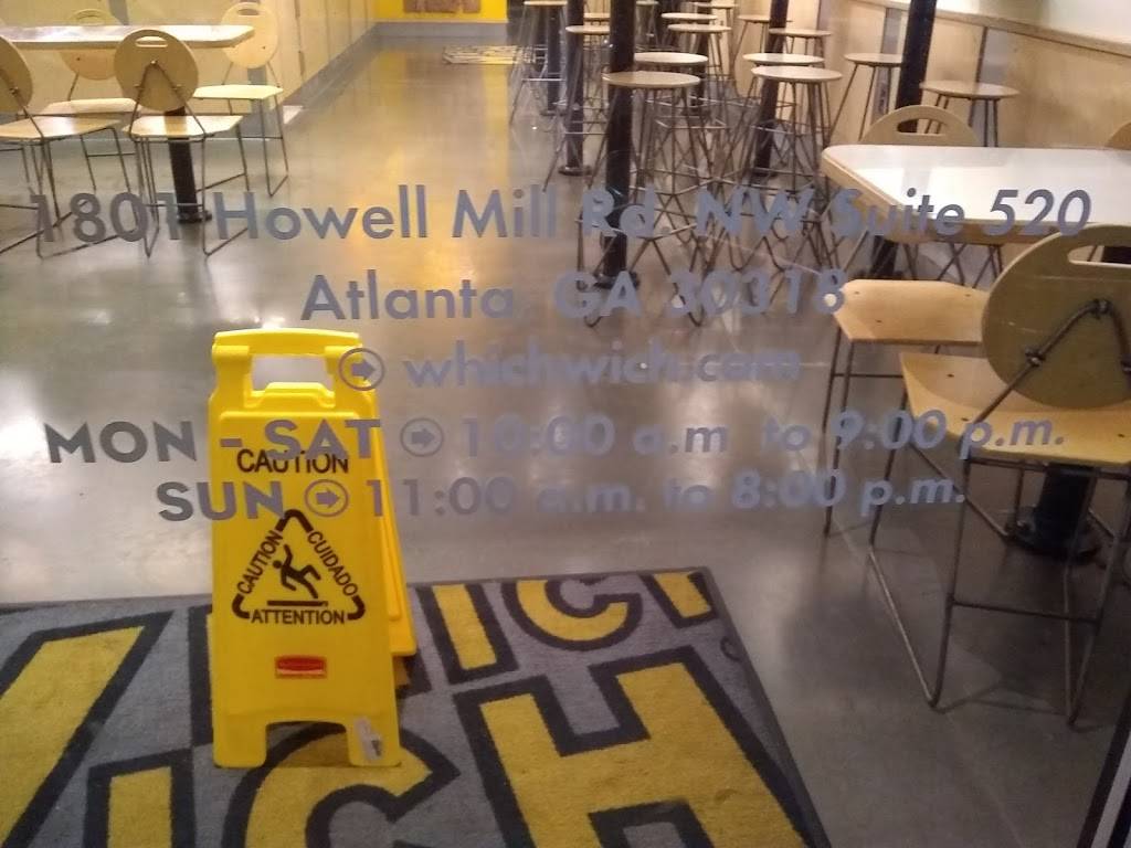 Which Wich Superior Sandwiches | restaurant | 1801 Howell Mill Rd NW #520, Atlanta, GA 30318, USA | 6785157636 OR +1 678-515-7636