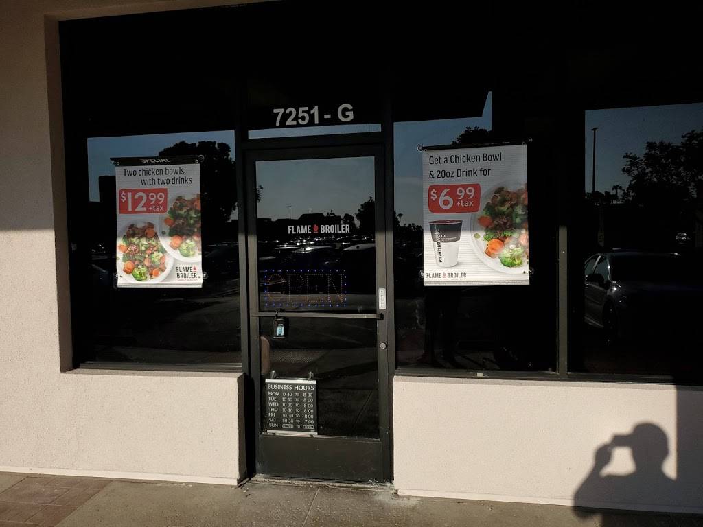 The Flame Broiler | restaurant | 7251 Warner Ave suite g, Huntington Beach, CA 92647, USA | 6573013033 OR +1 657-301-3033