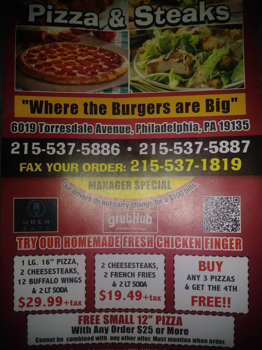 Marabellos Pizza | restaurant | 6019 Torresdale Ave, Philadelphia, PA 19135, USA | 2155375887 OR +1 215-537-5887