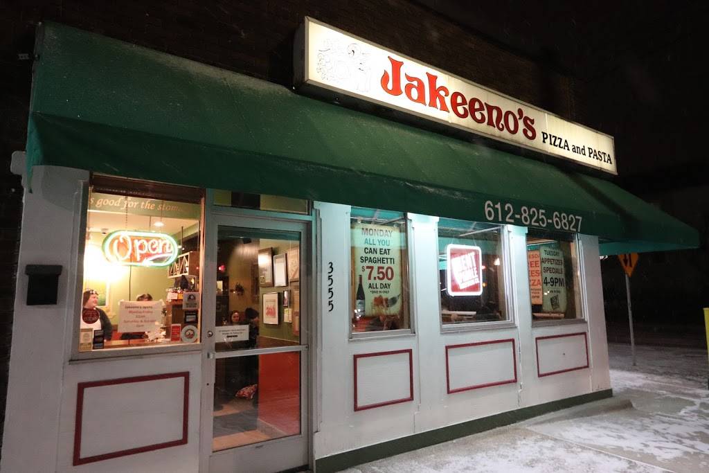 Jakeenos Pizza & Pasta | restaurant | 3555 Chicago Ave, Minneapolis, MN 55407, USA | 6128256827 OR +1 612-825-6827