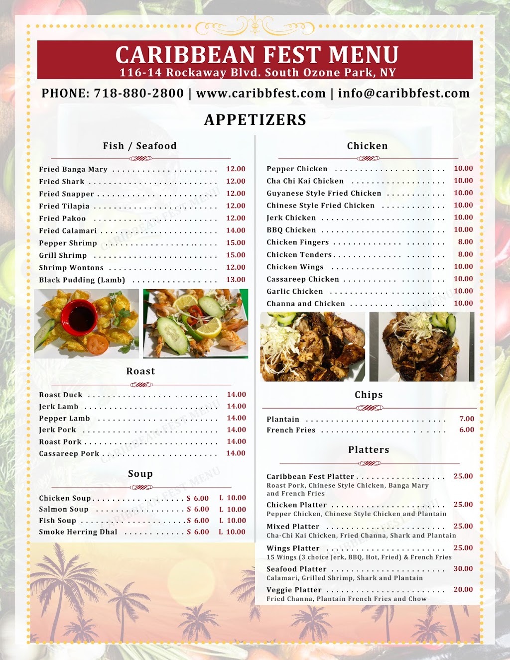 Caribbean Fest | restaurant | 116-14 Rockaway Blvd, Queens, NY 11420, USA | 7188802800 OR +1 718-880-2800
