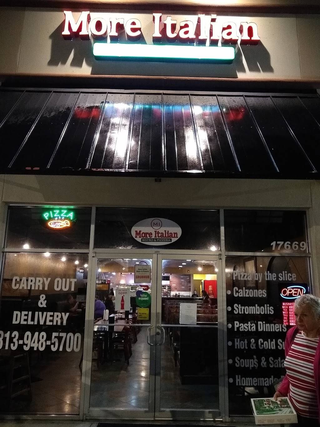 More Italian Bistro & Pizzeria | restaurant | 17669 N Dale Mabry Hwy, Lutz, FL 33548, USA | 8139485700 OR +1 813-948-5700