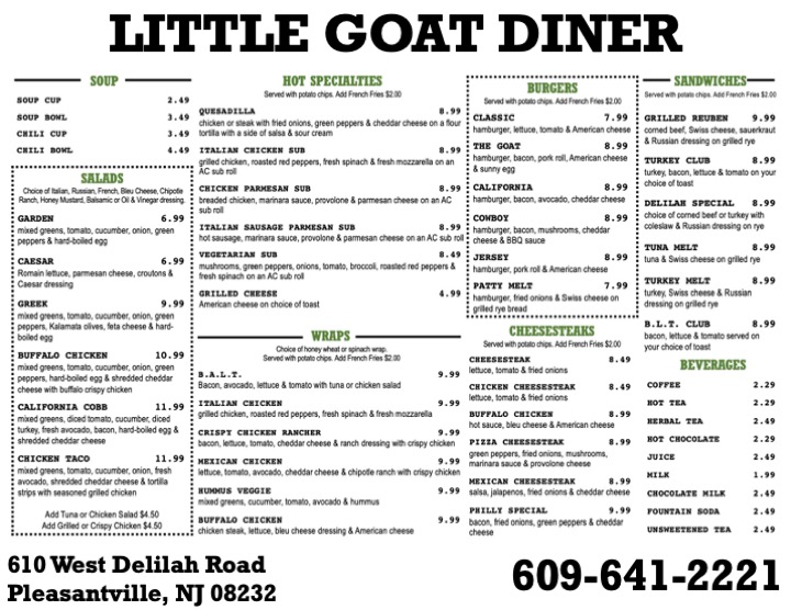 Little Goat Diner | restaurant | 610 W Delilah Rd, Pleasantville, NJ 08232, USA | 6096412221 OR +1 609-641-2221