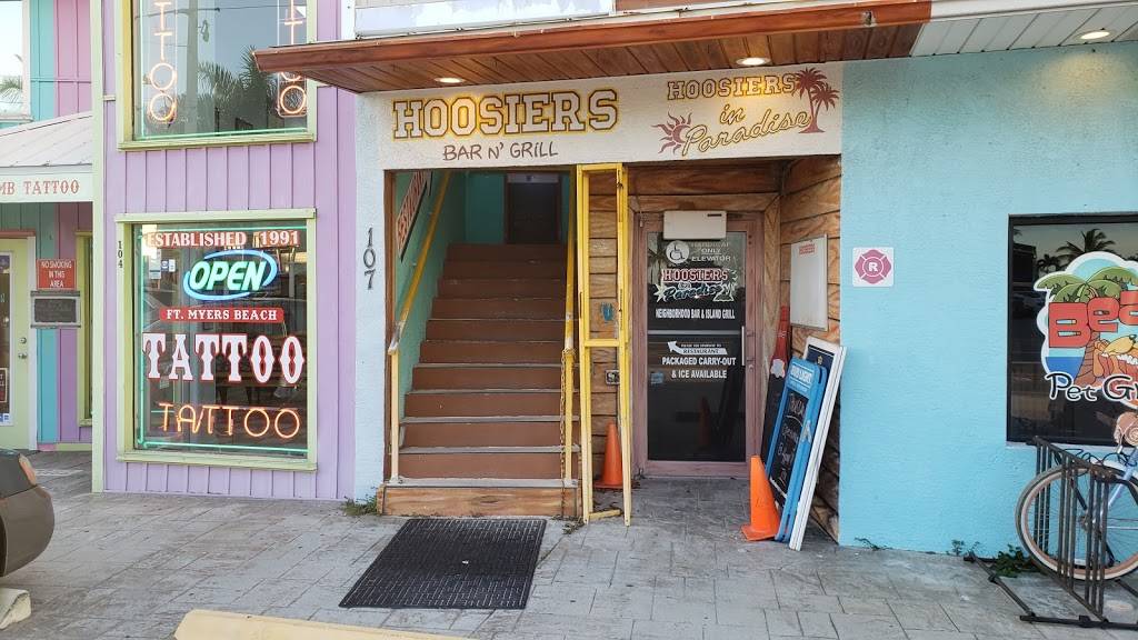 Hoosiers in Paradise | restaurant | 1901 Estero Blvd Unit 107, Fort Myers Beach, FL 33931, USA | 2393145601 OR +1 239-314-5601