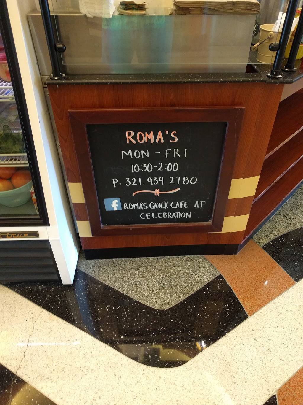 Romas Quick Cafe | restaurant | 1180 Celebration Blvd #108, Kissimmee, FL 34747, USA | 3219392780 OR +1 321-939-2780