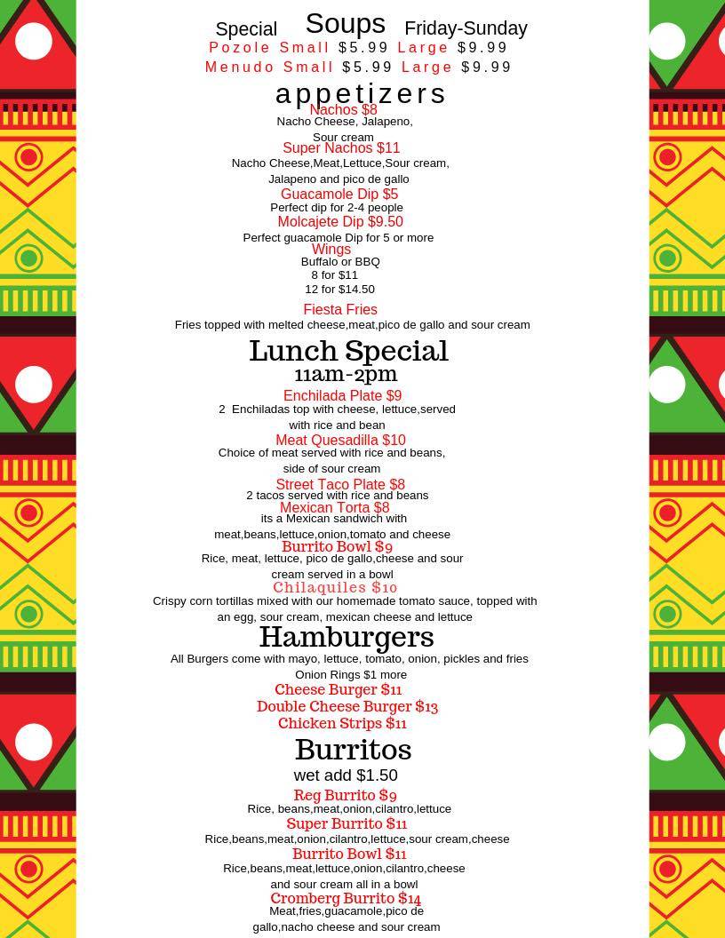 El Camino Real Mexican Restaurant and Cantina | restaurant | 58421 CA-70, Cromberg, CA 96103, USA | 5308360308 OR +1 530-836-0308