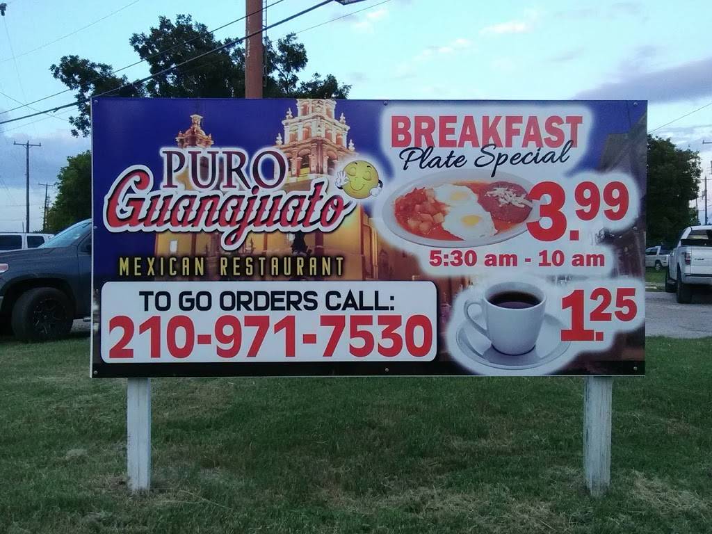 Puro Guanajuato Mexican restaurant | restaurant | 102 Lula Mae, San Antonio, TX 78219, USA | 2109717530 OR +1 210-971-7530