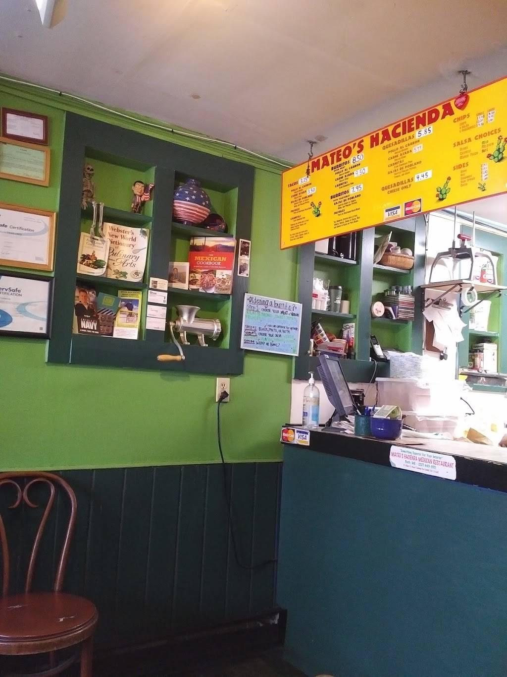 Mateos Hacienda | restaurant | 56 Centre St, Bath, ME 04530, USA | 2074433511 OR +1 207-443-3511