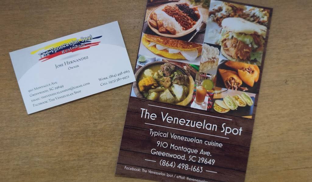 The Venezuelan Spot | restaurant | 910 Montague Ave, Greenwood, SC 29649, USA | 8644981663 OR +1 864-498-1663