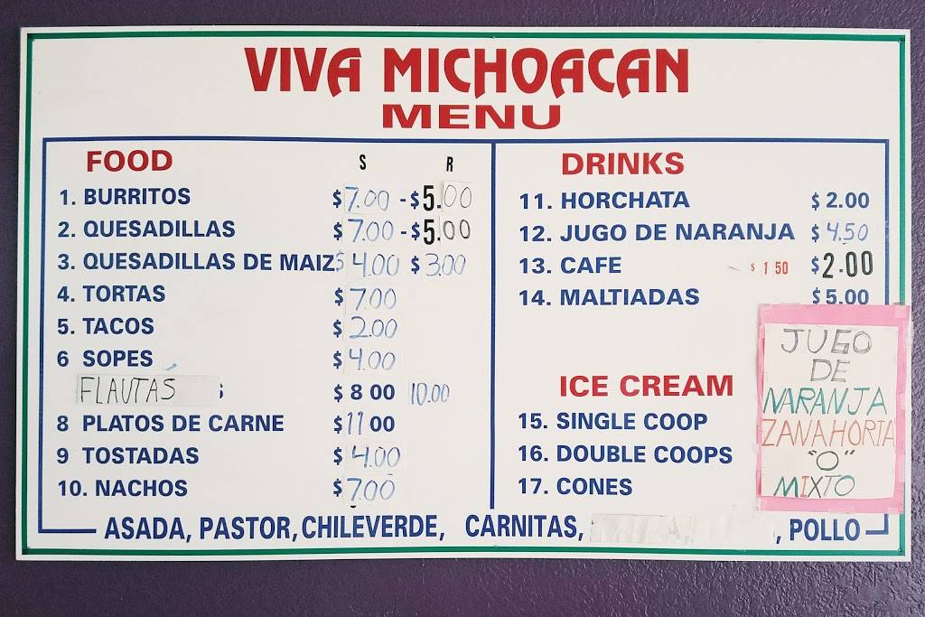Viva Michoacan Restaurant | restaurant | 1711 McLaughlin Ave, San Jose, CA 95122, USA | 4082169439 OR +1 408-216-9439