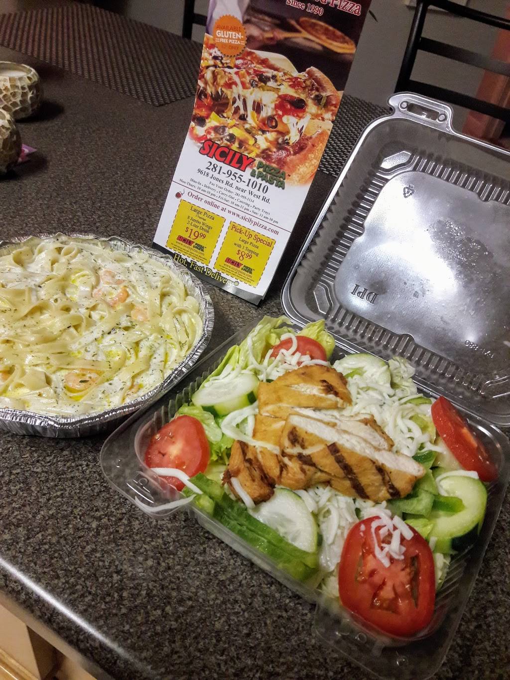 Sicily Pizza & Pasta | meal delivery | 9618 Jones Rd, Houston, TX 77065, USA | 2819551010 OR +1 281-955-1010