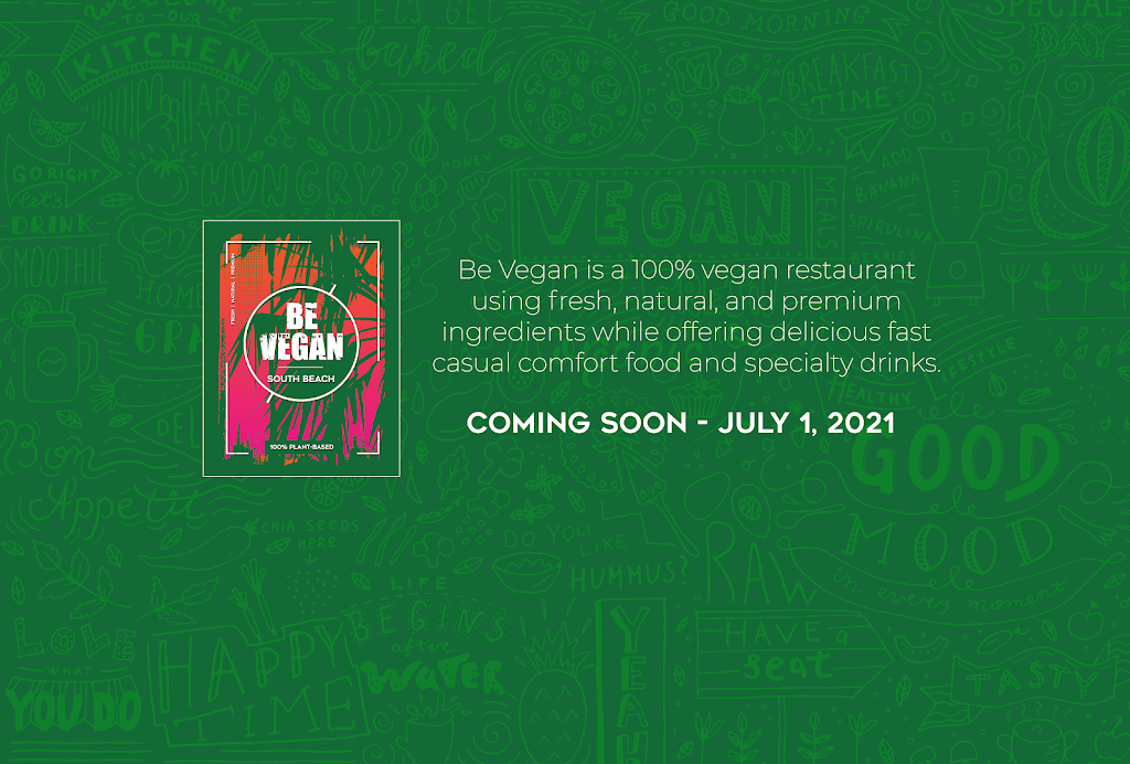 Be Vegan South Beach | restaurant | 955 Alton Rd, Miami Beach, FL 33139, USA | 7865987446 OR +1 786-598-7446