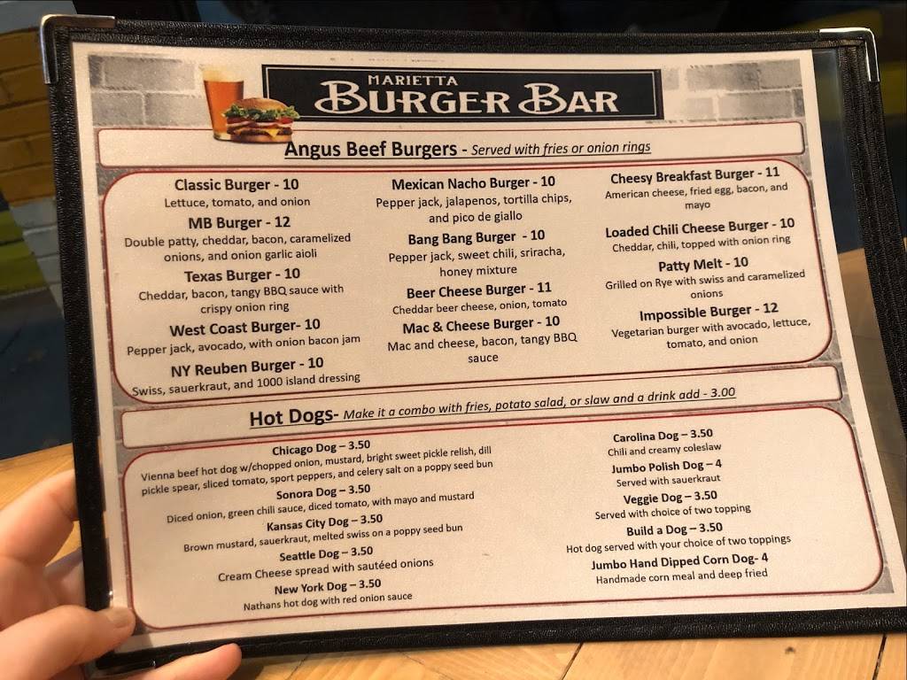 Marietta Burger Bar | restaurant | 1392 Roswell Rd, Marietta, GA 30062, USA | 6784038995 OR +1 678-403-8995