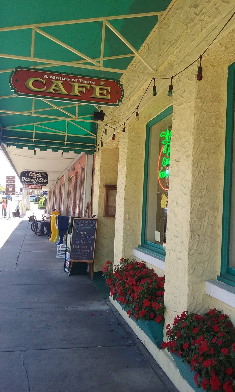 A Matter of Taste Cafe & Tea | restaurant | 14121 7th St, Dade City, FL 33525, USA | 3525675100 OR +1 352-567-5100