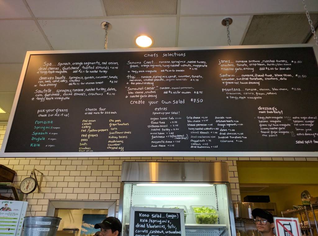 Greens up! Salads | restaurant | 912 Montana Ave, Santa Monica, CA 90403, USA | 3103941111 OR +1 310-394-1111