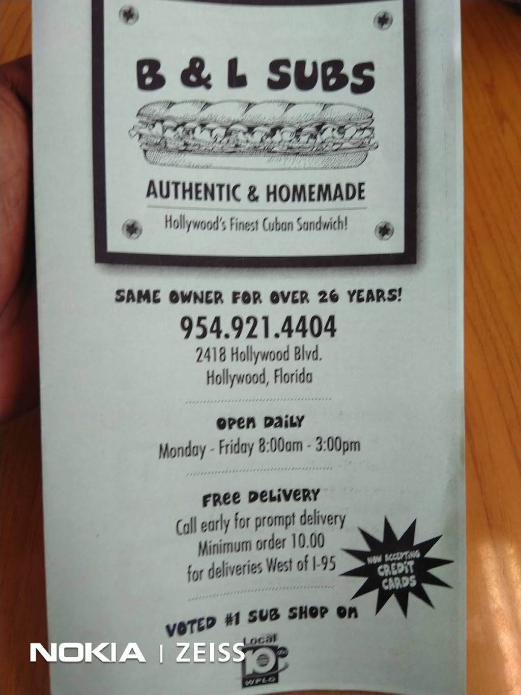 B & L Deli | meal takeaway | 2418 Hollywood Blvd, Hollywood, FL 33020, USA | 9549214404 OR +1 954-921-4404