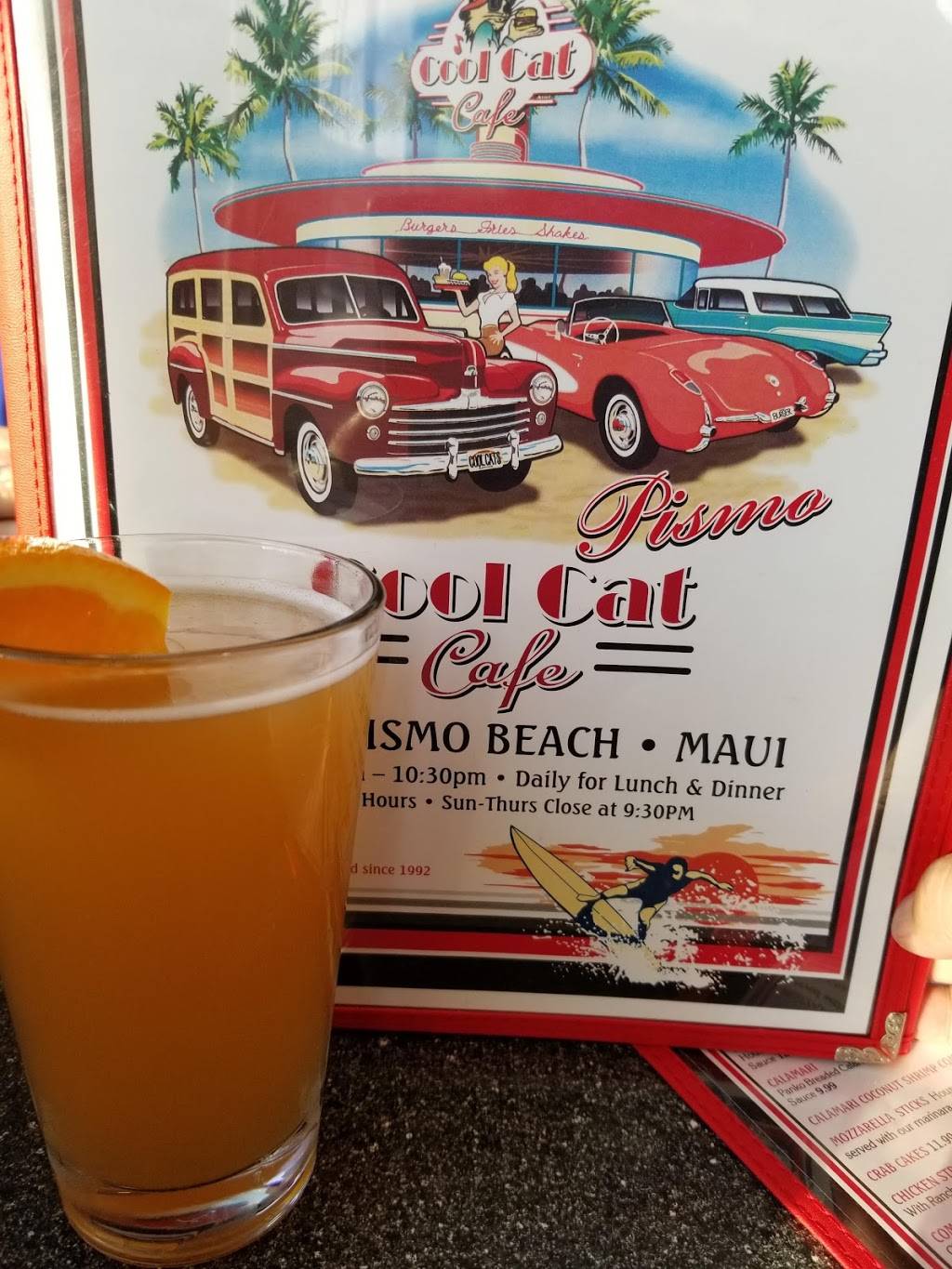 Cool Cat Cafe | restaurant | 198 Pomeroy Ave, Pismo Beach, CA 93449, USA | 8057731020 OR +1 805-773-1020