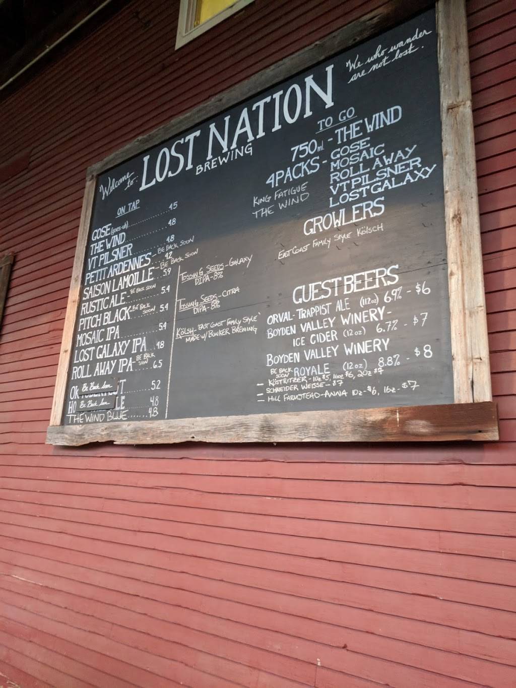 Lost Nation Brewing | restaurant | 87 Creamery Rd, Morrisville, VT 05661, USA | 8028518041 OR +1 802-851-8041