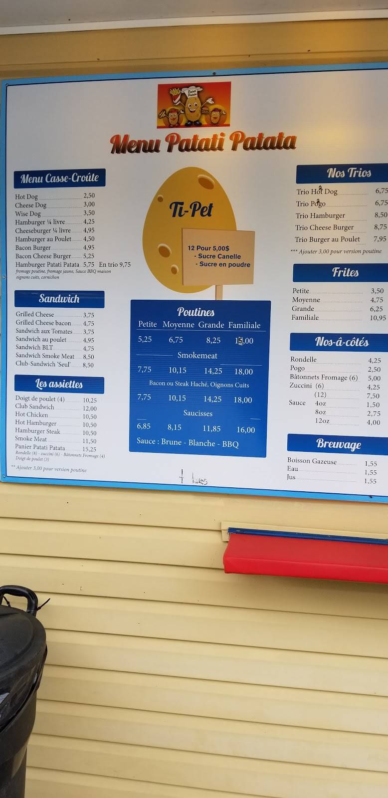 Patati Patata | restaurant | 2021-2035 Route du Carrefour, Val-des-Monts, QC J8N 7T6, Canada | 8194317646 OR +1 819-431-7646