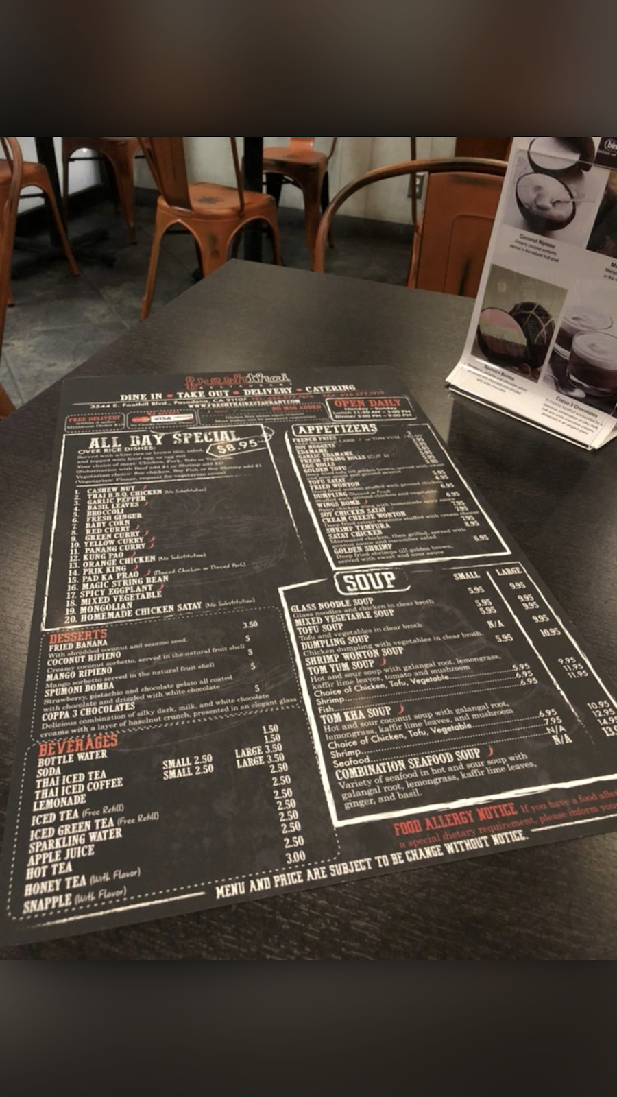 Fresh Thai Restaurant | restaurant | 3544 E Foothill Blvd, Pasadena, CA 91107, USA | 6265777676 OR +1 626-577-7676