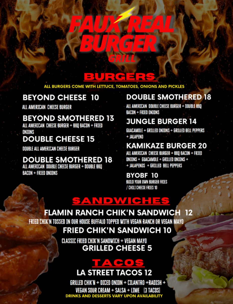 Faux Real Burger Grill | restaurant | 1550 Ralph David Abernathy Blvd, Atlanta, GA 30310, USA | 3108749923 OR +1 310-874-9923