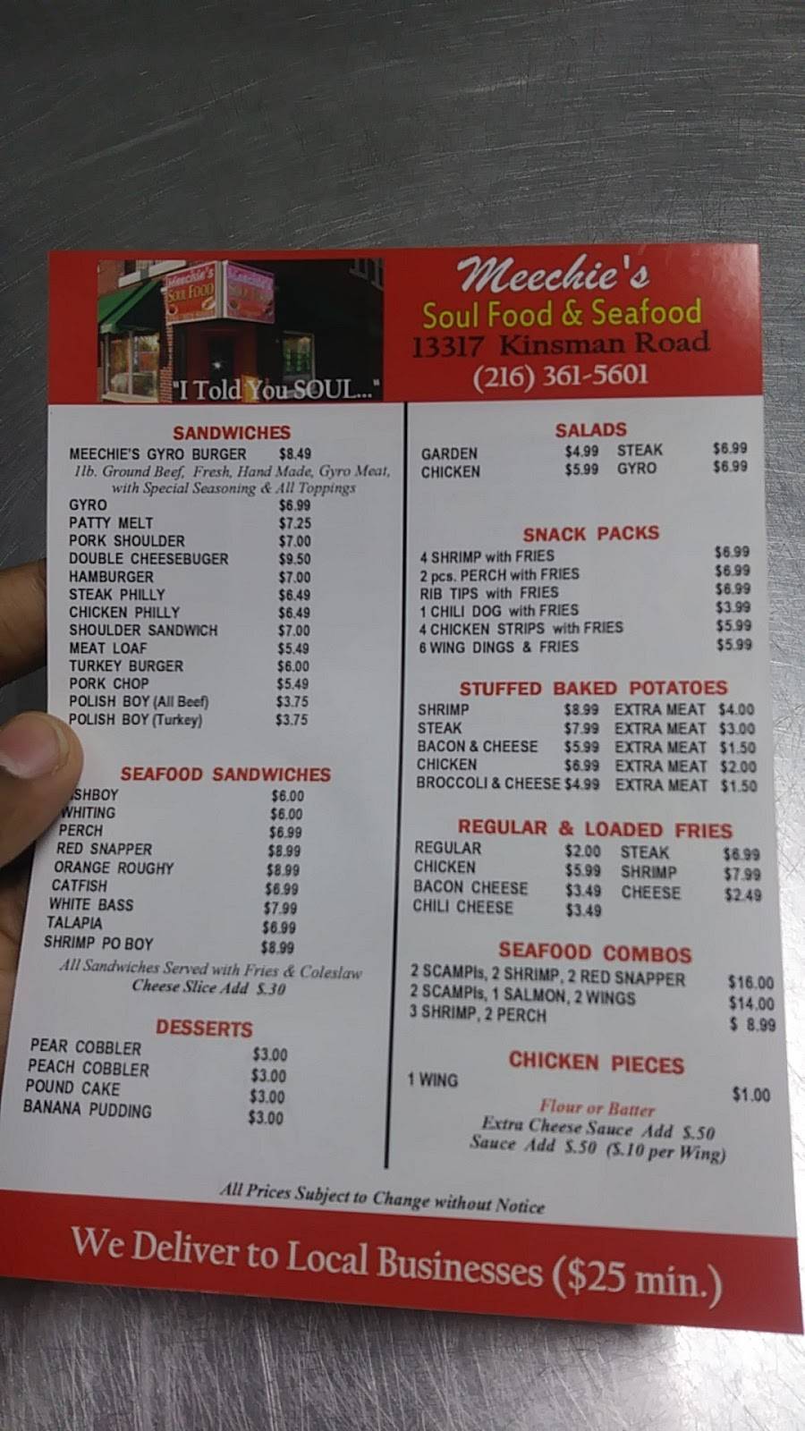 Meechies Soul Food | restaurant | 13317 Kinsman Rd, Cleveland, OH 44120, USA | 2163615601 OR +1 216-361-5601