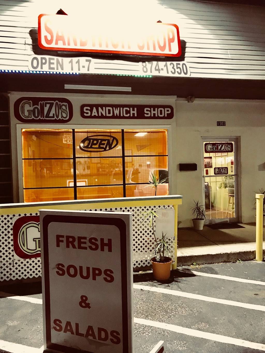 Gonzos Sandwich Shop | restaurant | 1902 N Himes Ave, Tampa, FL 33607, USA | 8138741350 OR +1 813-874-1350