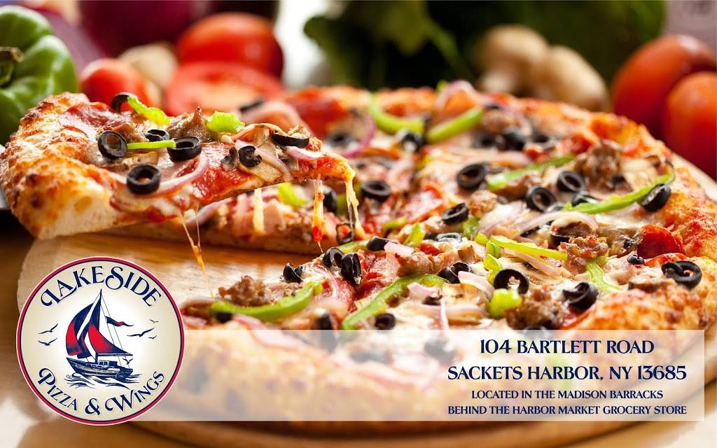 Lakeside Pizza & Wings | restaurant | 104 Bartlett Rd #9503, Sackets Harbor, NY 13685, USA | 3156462000 OR +1 315-646-2000
