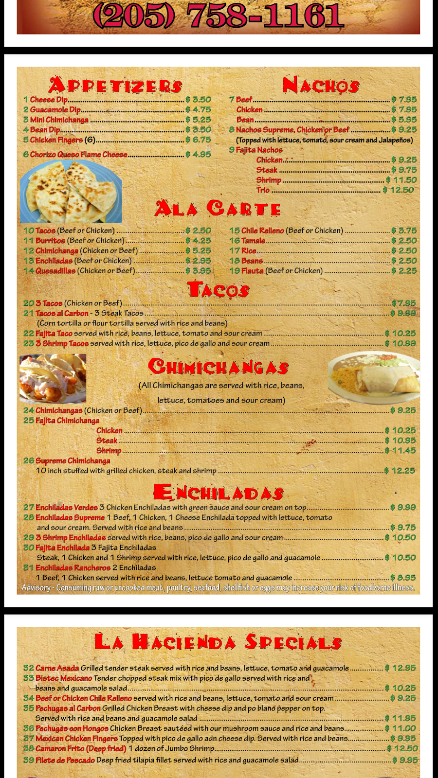 La Hacienda El Méxicano | restaurant | 1817 University Blvd, Tuscaloosa, AL 35401, USA | 2057581161 OR +1 205-758-1161