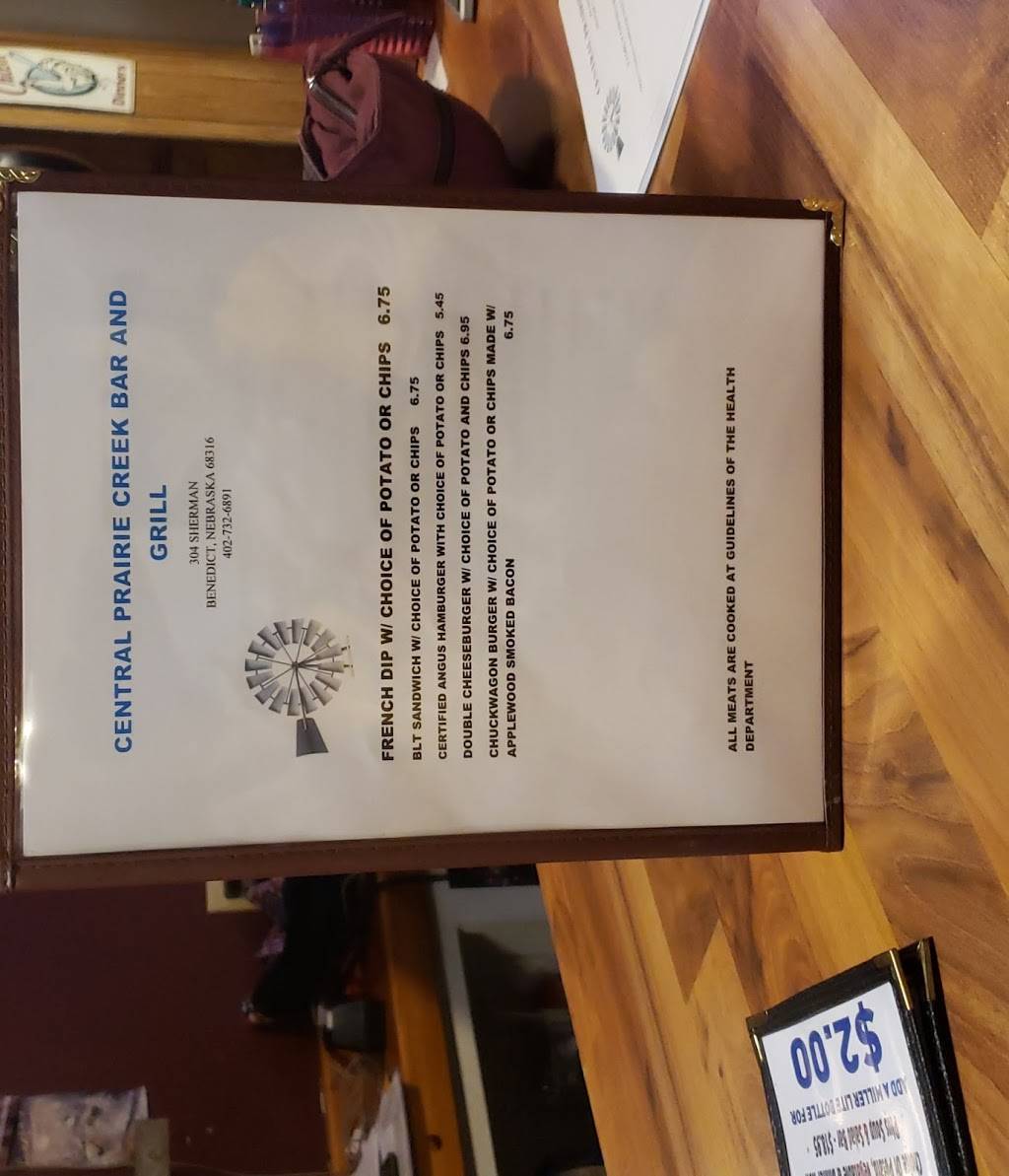 Central Prairie Creek Restaurant | restaurant | 304 Sherman St, Benedict, NE 68316, USA | 4027326891 OR +1 402-732-6891