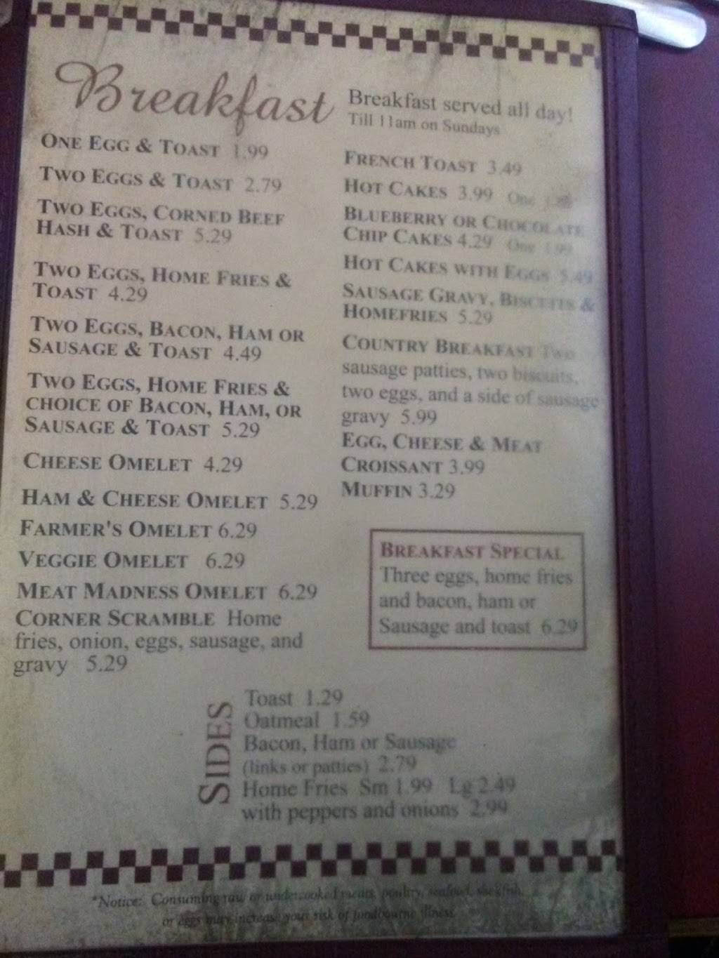 The Corner Restaurant | restaurant | 7980 US-224, Bloomville, OH 44818, USA | 4199835255 OR +1 419-983-5255