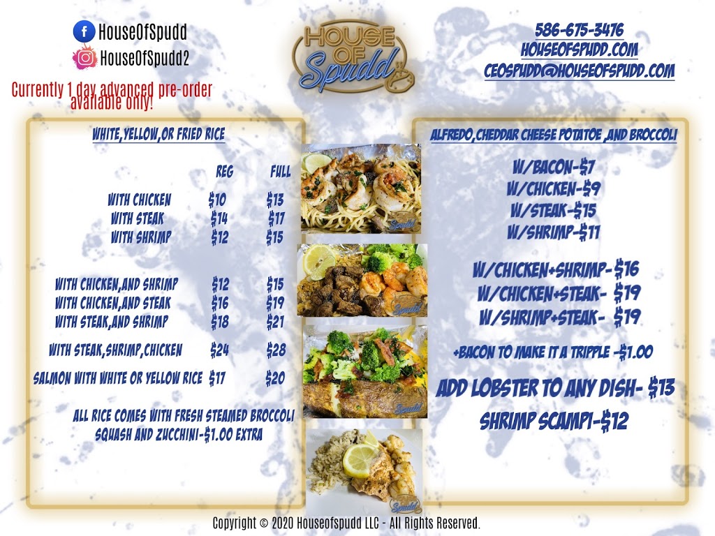 House of Spudd | restaurant | 19857 Voiland St, Roseville, MI 48066, USA | 5866753476 OR +1 586-675-3476