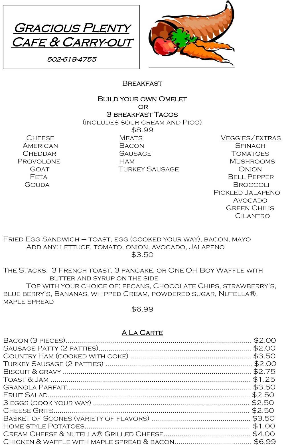 Gracious Plenty | cafe | 9207 US-42 a, Prospect, KY 40059, USA | 5026184755 OR +1 502-618-4755