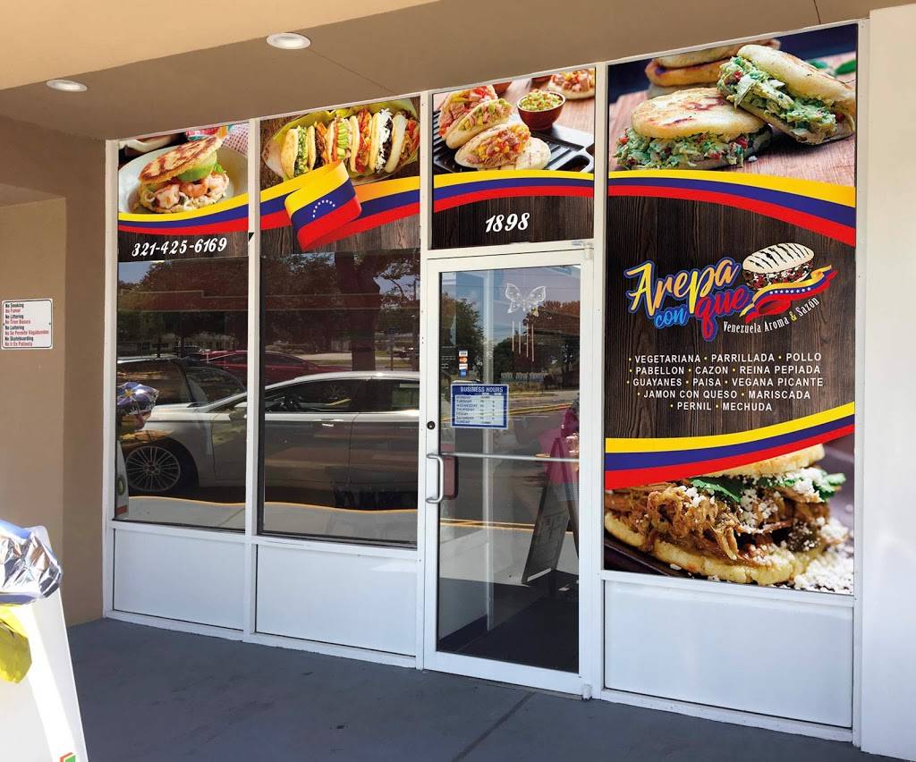 Arepa con que | restaurant | 1898 N Wickham Rd, Melbourne, FL 32935, USA | 3214256169 OR +1 321-425-6169