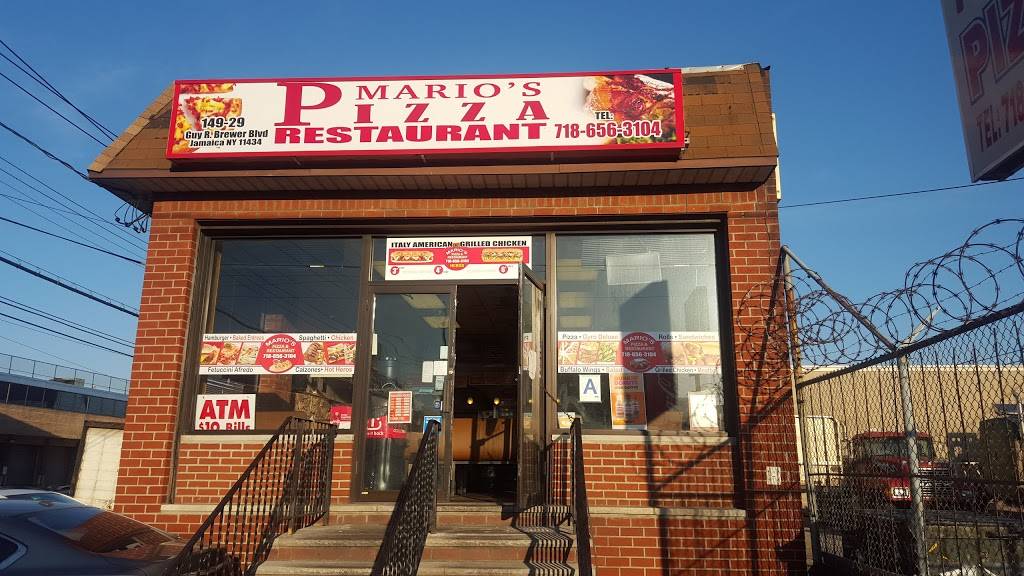 Marios Pizza | restaurant | 14929 Guy R Brewer Blvd, Jamaica, NY 11434, USA | 7186563104 OR +1 718-656-3104