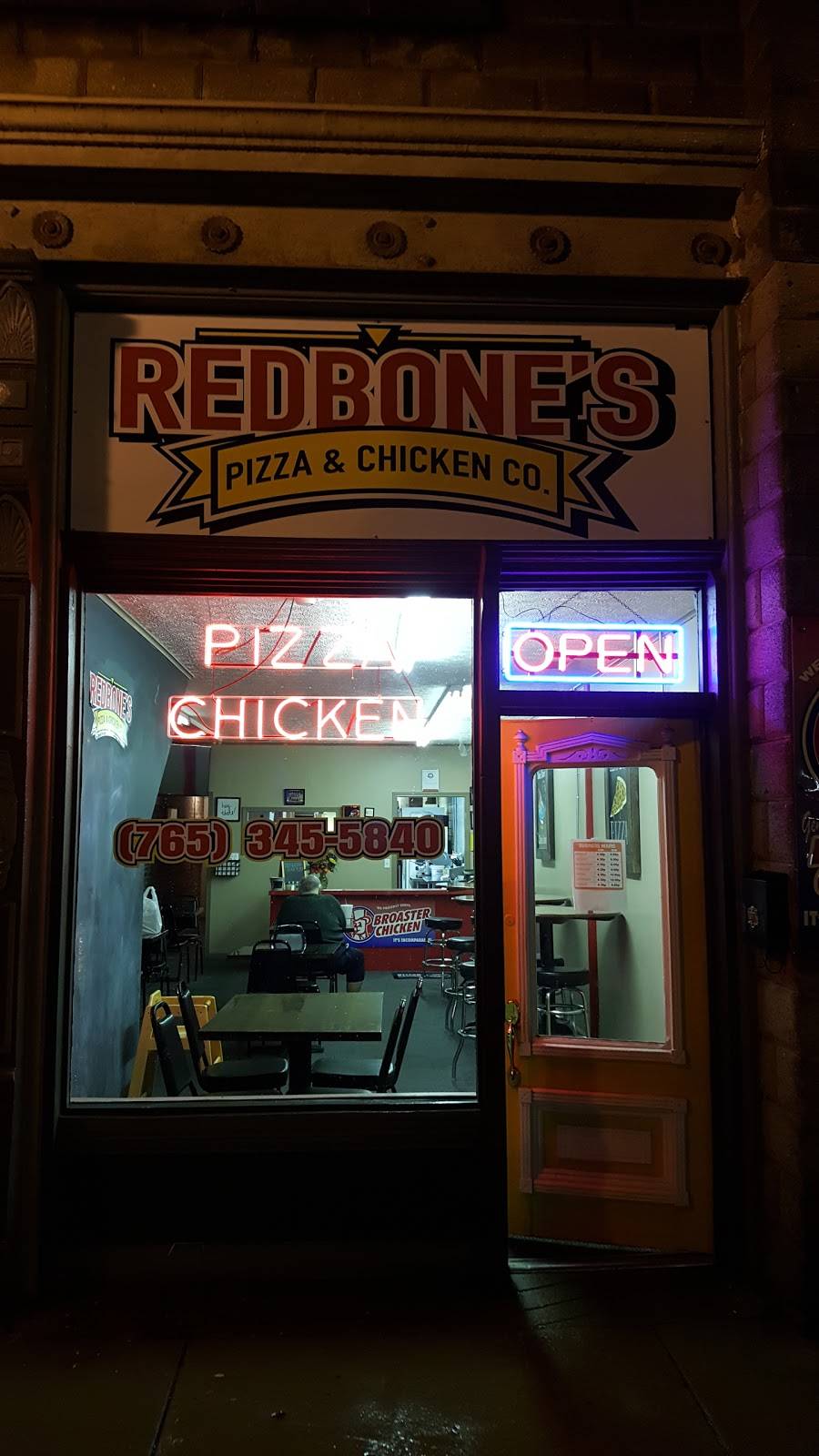 Redbones Pizza & Chicken Co., LLC | restaurant | 16 E Main St, Knightstown, IN 46148, USA | 7653455840 OR +1 765-345-5840