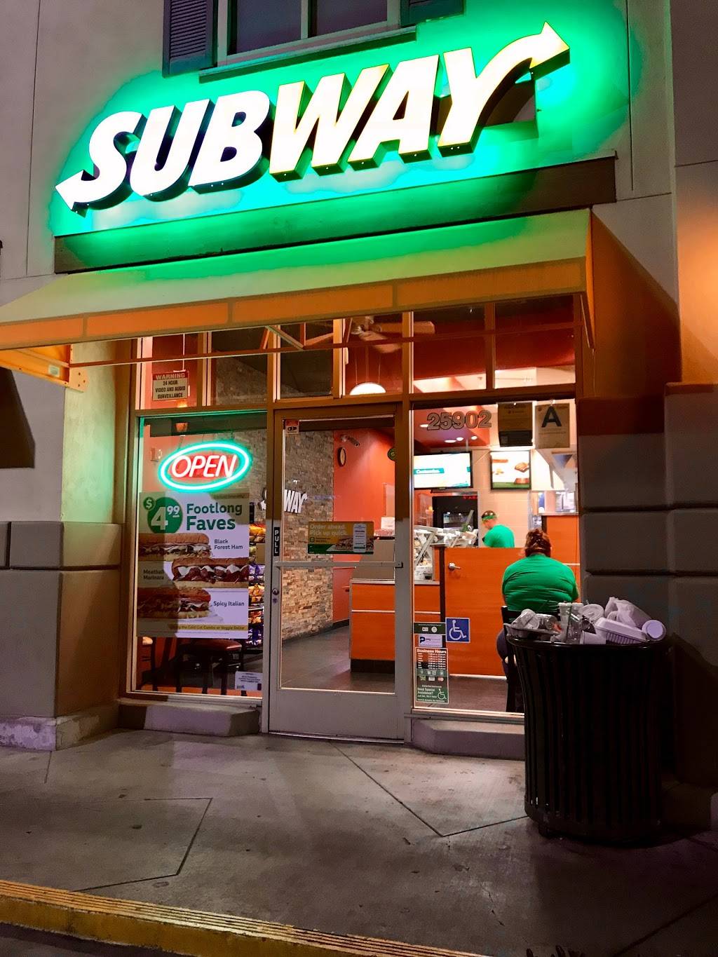 Subway Restaurants | restaurant | 25902 The Old Rd c, Valencia, CA 91381, USA | 6612846095 OR +1 661-284-6095