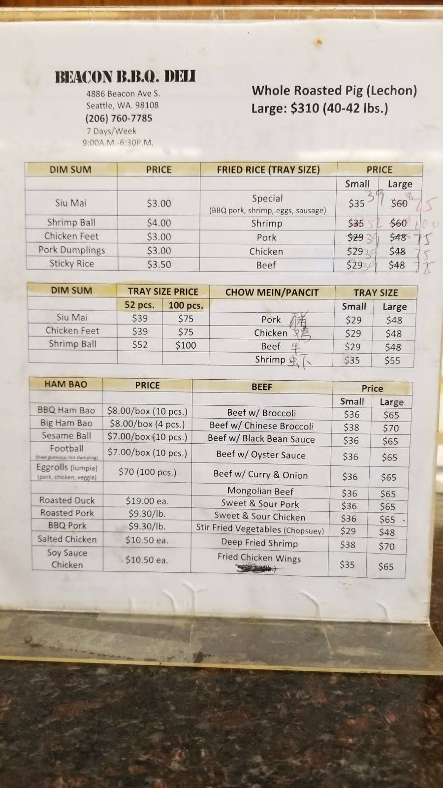 Beacon B B Q | restaurant | 4886 Beacon Ave S, Seattle, WA 98108, USA | 2067607785 OR +1 206-760-7785