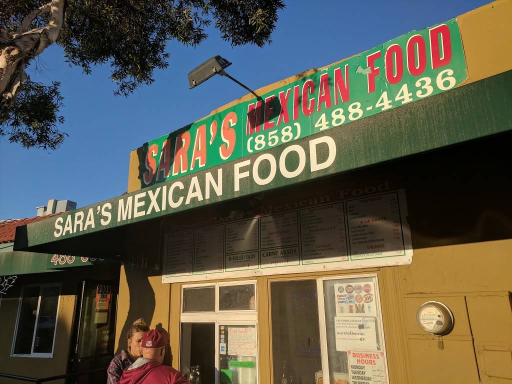 Saras Mexican Food | restaurant | 2907 Mission Blvd, San Diego, CA 92109, USA | 8584884436 OR +1 858-488-4436