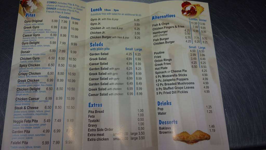 Gyros & Delights | restaurant | 1173 Lauzon Rd, Windsor, ON N8S 3M9, Canada | 5199447640 OR +1 519-944-7640