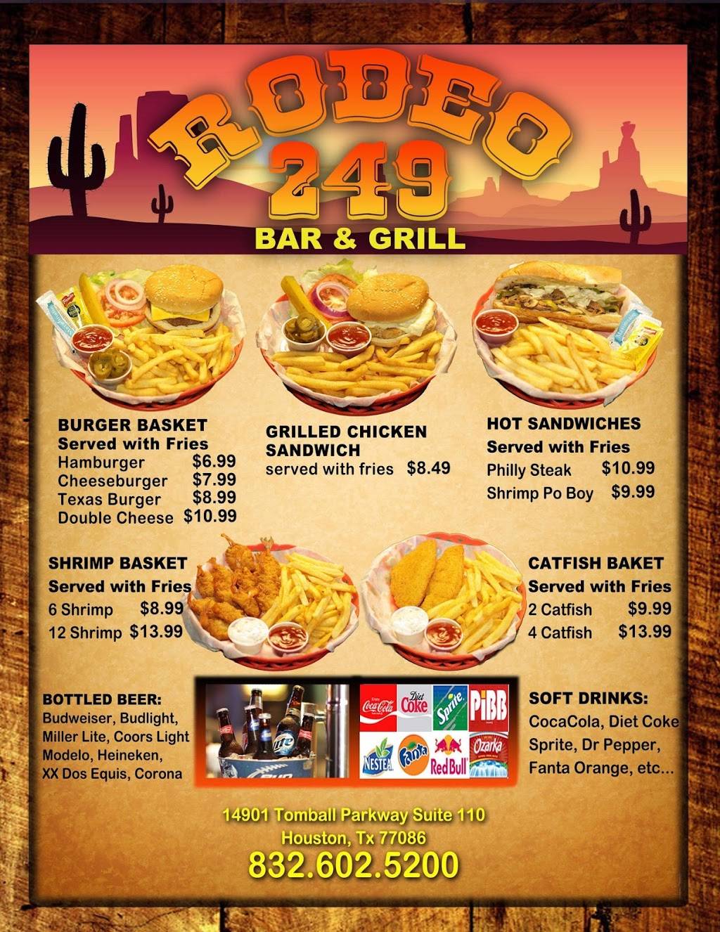 Rodeo 249 Bar & Grill | restaurant | 14901 TX-249, Houston, TX 77086, USA | 8326025200 OR +1 832-602-5200