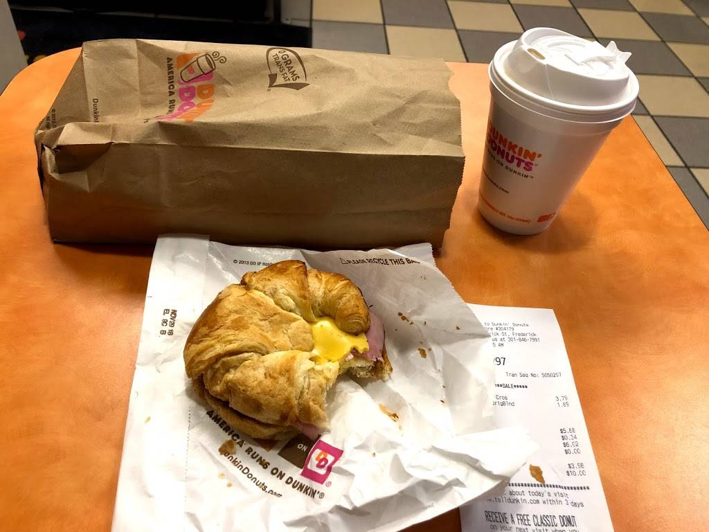 Dunkin | cafe | 1296 W Patrick St, Frederick, MD 21703, USA | 3018467991 OR +1 301-846-7991