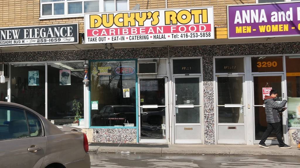 Duckys Roti | restaurant | 3296 Lake Shore Blvd W, Etobicoke, ON M8V 1M4, Canada | 4162535858 OR +1 416-253-5858