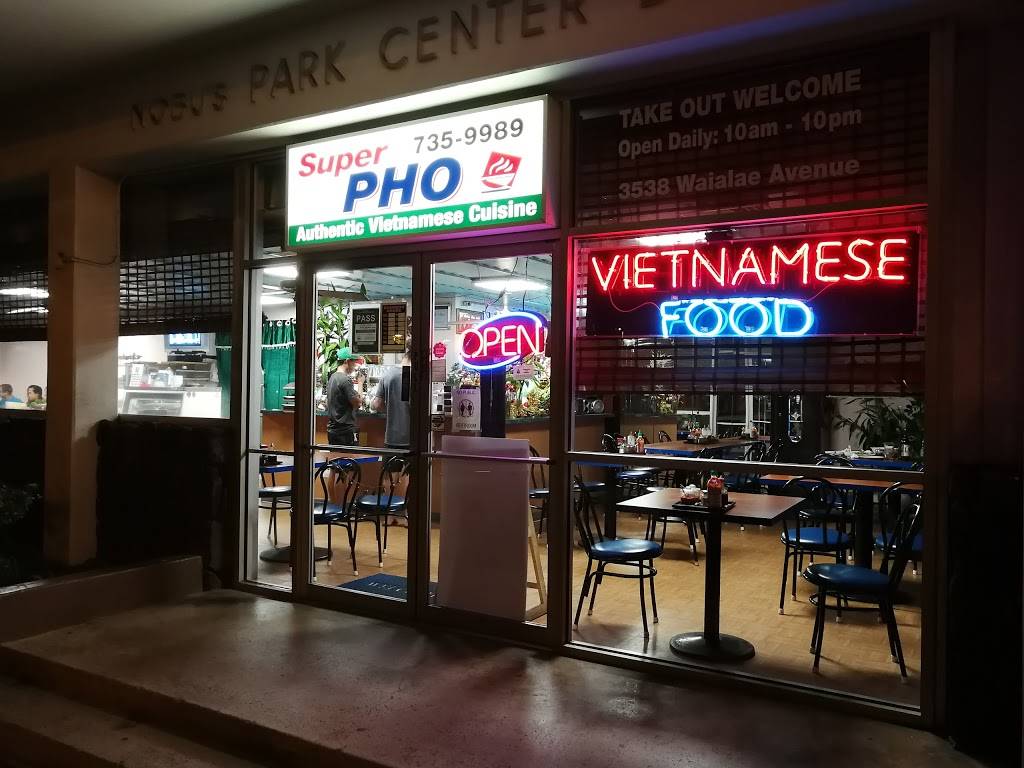 Super Pho Waialae | restaurant | 3538 Waialae Ave, Honolulu, HI 96816, USA | 8087359989 OR +1 808-735-9989
