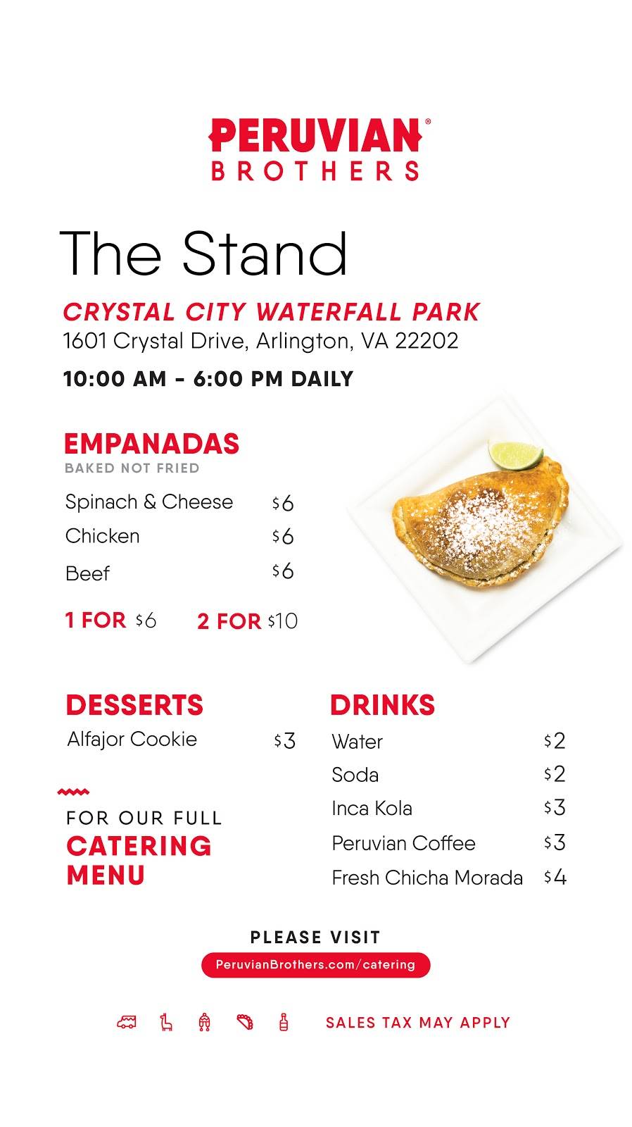 Peruvian Brothers at The Stand | restaurant | 1601 Crystal Dr, Arlington, VA 22202, USA | 7036256473 OR +1 703-625-6473