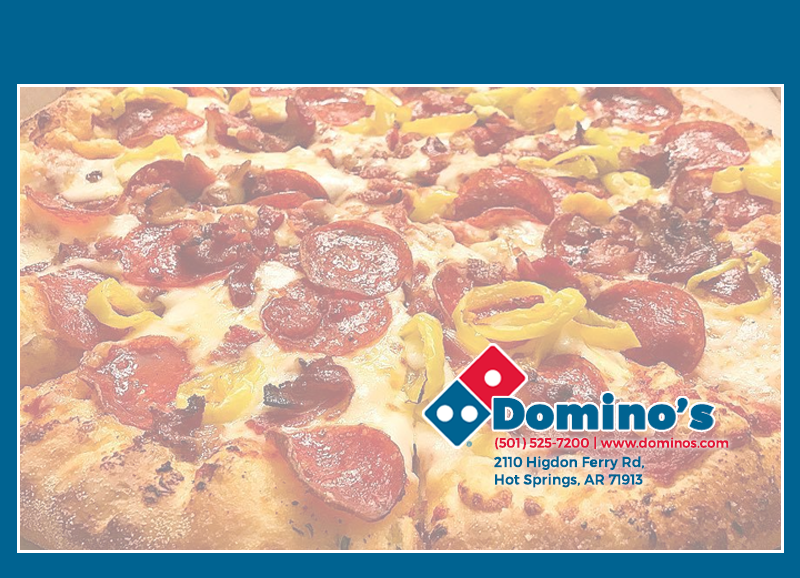 Dominos Pizza | meal delivery | 2110 Higdon Ferry Rd, Hot Springs, AR 71913, USA | 5015257200 OR +1 501-525-7200